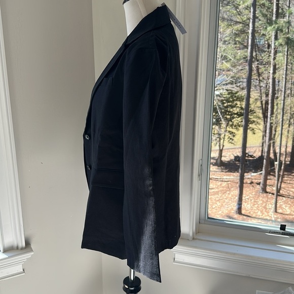 NWT Amour Vert Slim Tobie Cotton/linen Black Blazer, Small - Picture 4 of 6